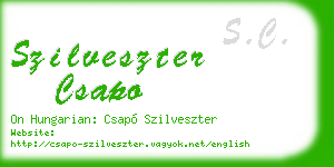 szilveszter csapo business card