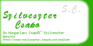 szilveszter csapo business card